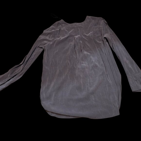 H&M Conscious Long Sleeve Tunic Blouse | US 10 | Charcoal Gray Sustainable Style - Picture 5 of 5